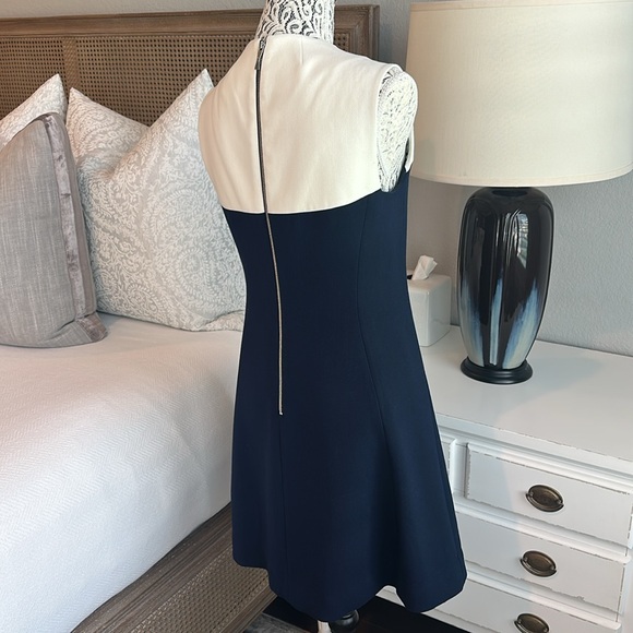 Kate Spade A‑line Color Block Dress in Navy and White - Picture 5 of 9